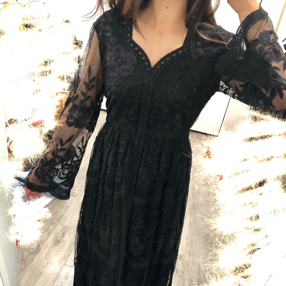 Honey Punch Embroidered Maxi Dress